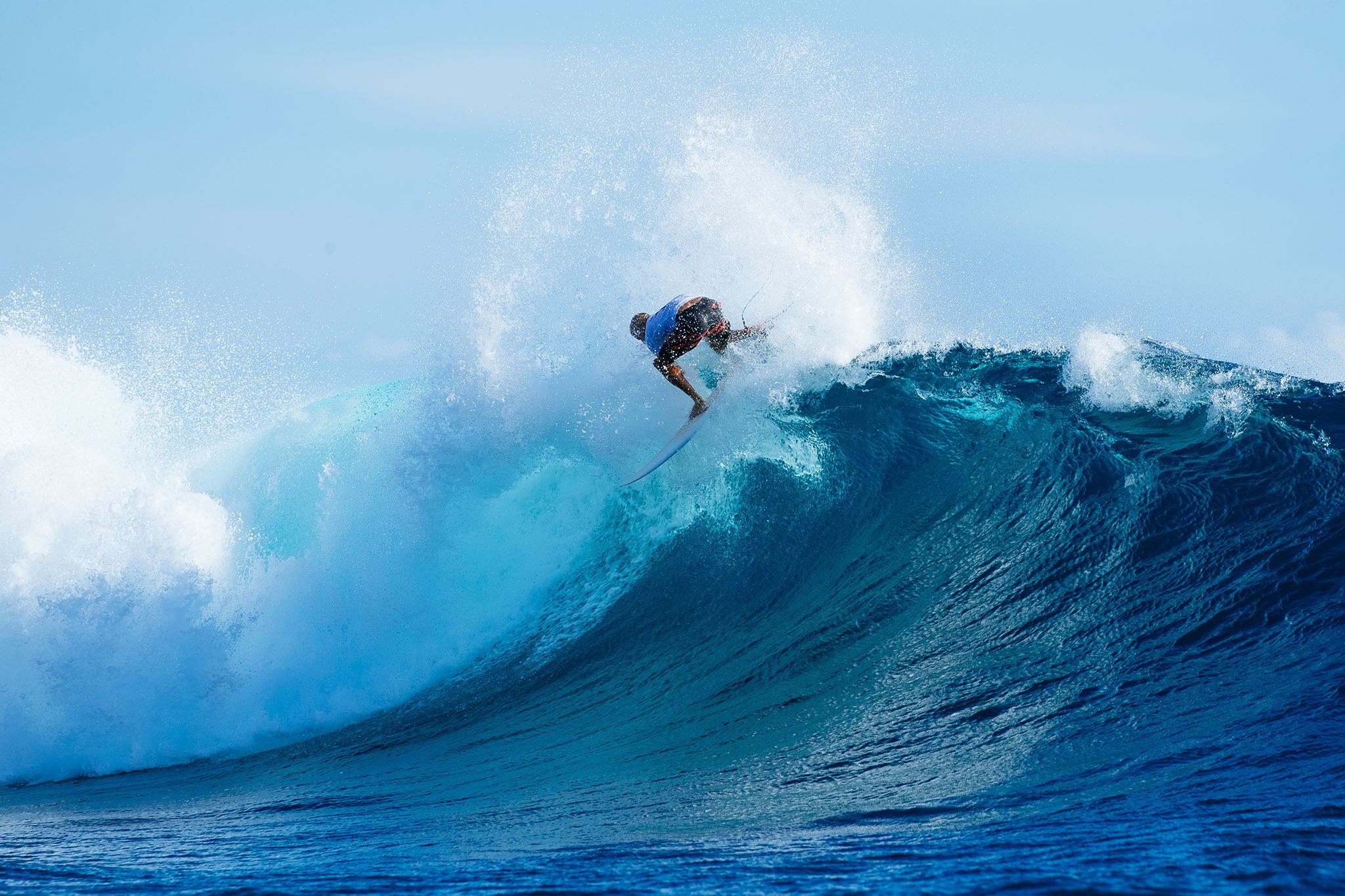 Kelly Slater of the USA (pictured) winning his round on heat at the Fiji Pro at Cloudbreak on Sunday June 5, 2016. PHOTO: © WSL/ Sloane SOCIAL: @edsloanephoto This image is the copyright of the World Surf League and is provided royalty free for editorial use only, in all media now known or hereafter created. No commercial rights granted. Sale or license of the images is prohibited. This image is a factually accurate rendering of what it depicts and has not been modified or augmented except for standard cropping and toning. ALL RIGHTS RESERVED.