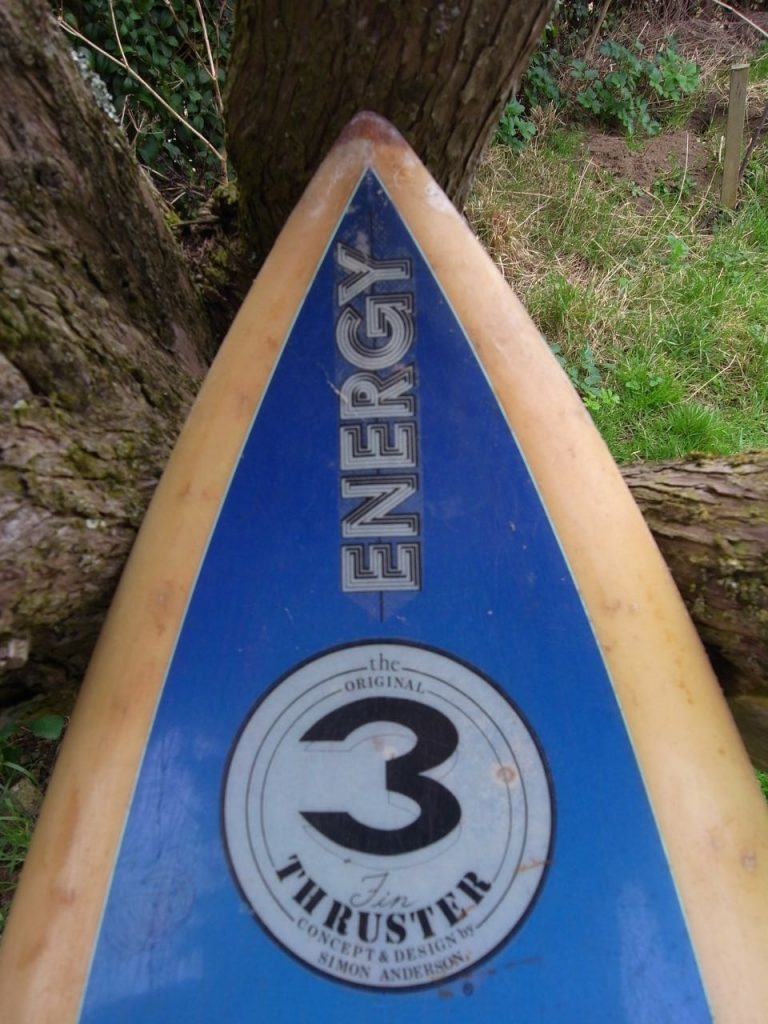 1981 Simon Anderson Thruster 3 Energy Surfboards