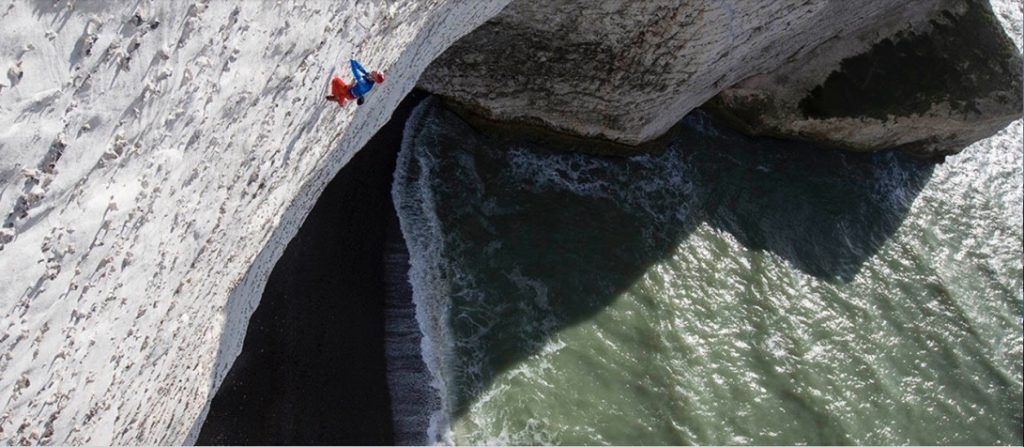 Gord McArthur at home Ice Climbing practice. Photo Credit John Griffith