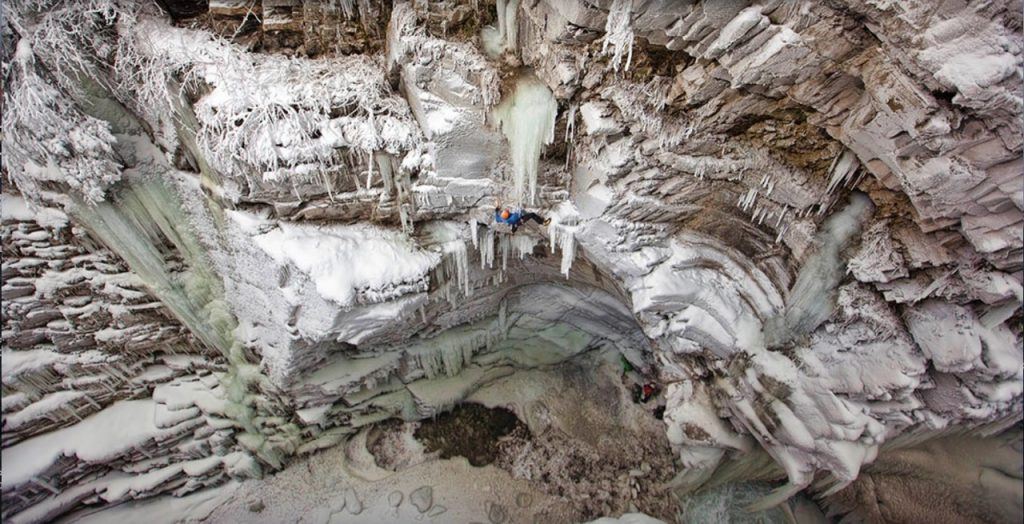 Ice Climbing training. Photo Credit: Boone speed