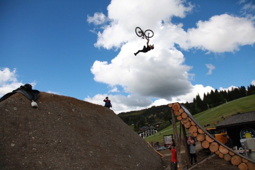 global degree filmmaker andrew santos at crankworx festival in Les Gets, France