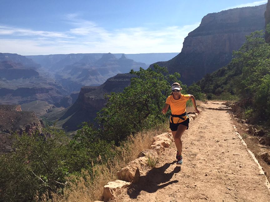 run in north america on the bright angel trail Grand Canyon