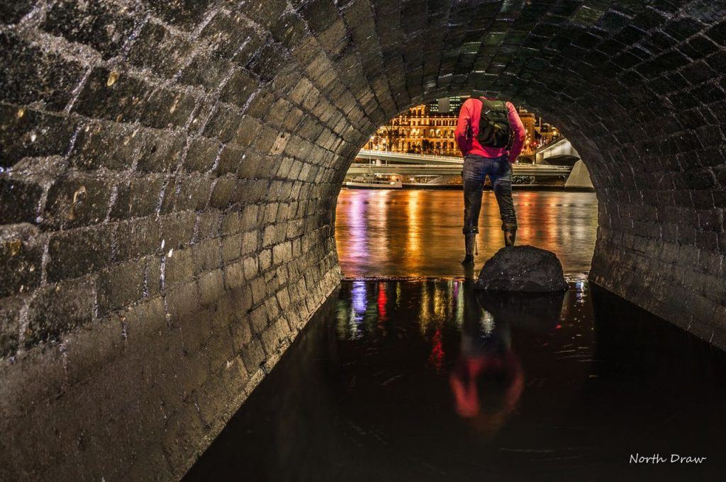 Urban exploration in North Draw storm drain