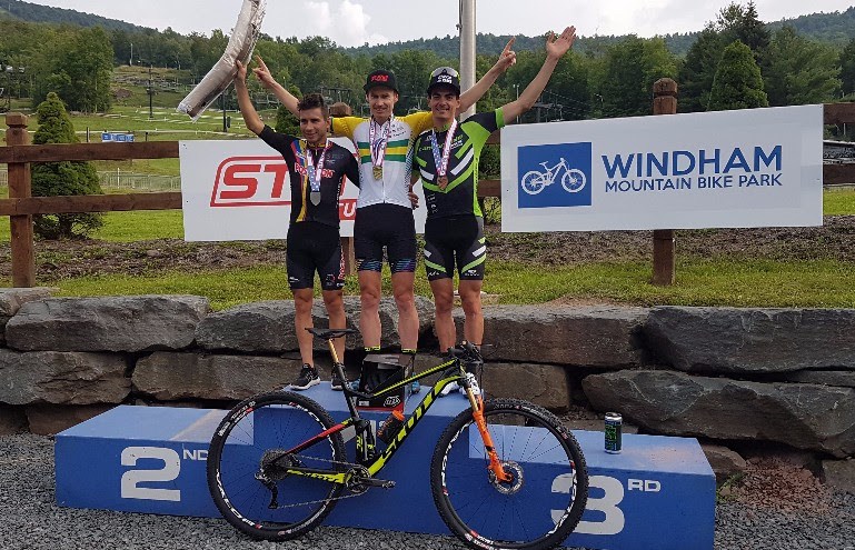 Dan McConnell winner of the US Pro XCT race in Windham. Team #BECANDDAN 