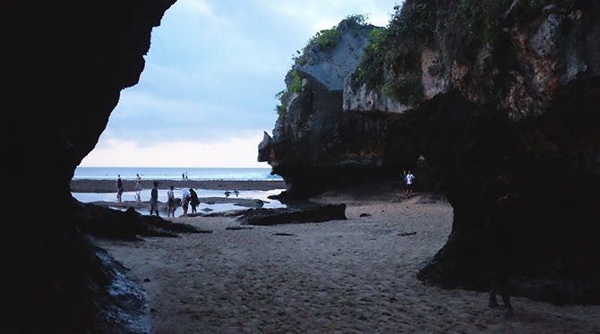 Hidden caves at Suluban beach, Bukit Peninsula