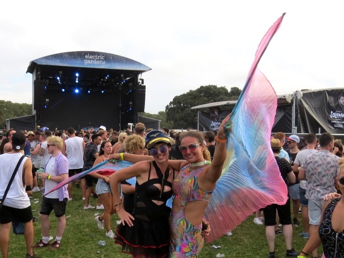 Electric Gardens Sydney people in the crowd