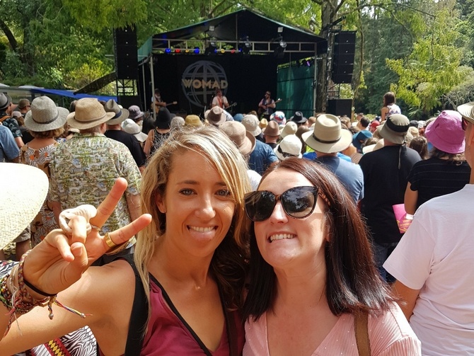 WOMAD New Zealand girls at the concert