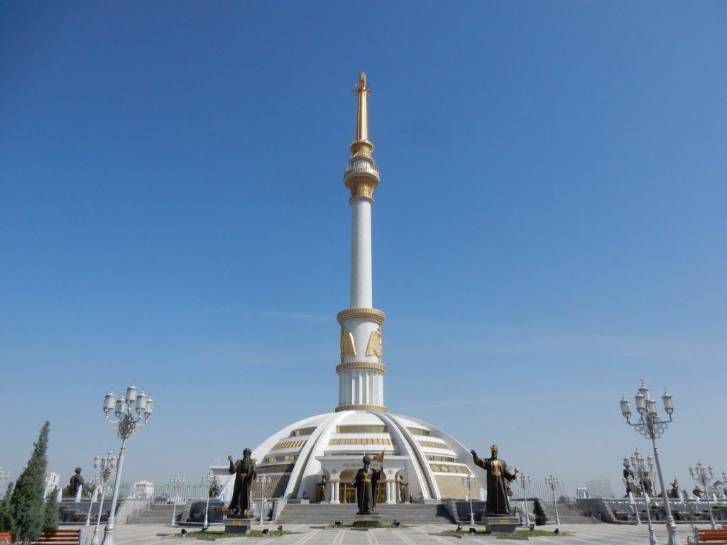 On the way to Darvaza Gas Crater, Ashgabat capital of Turkmenistan 