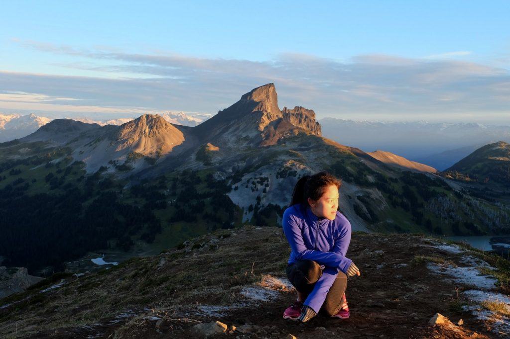 hiking in Canada on the Black Tusk Trail, British Columbia