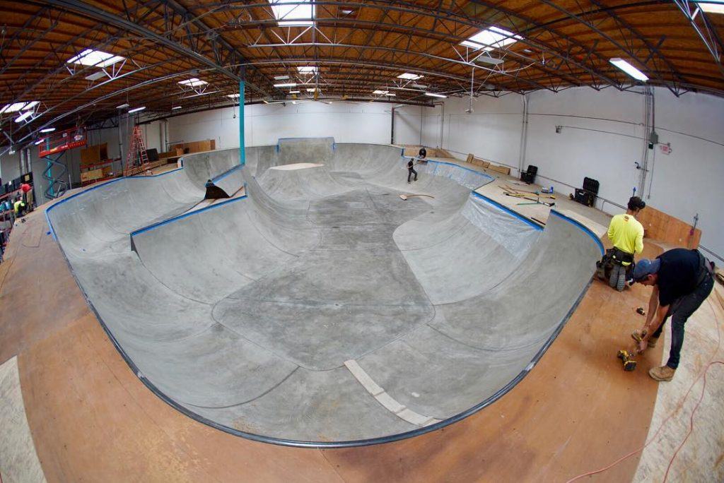 Skateboard training facility in california