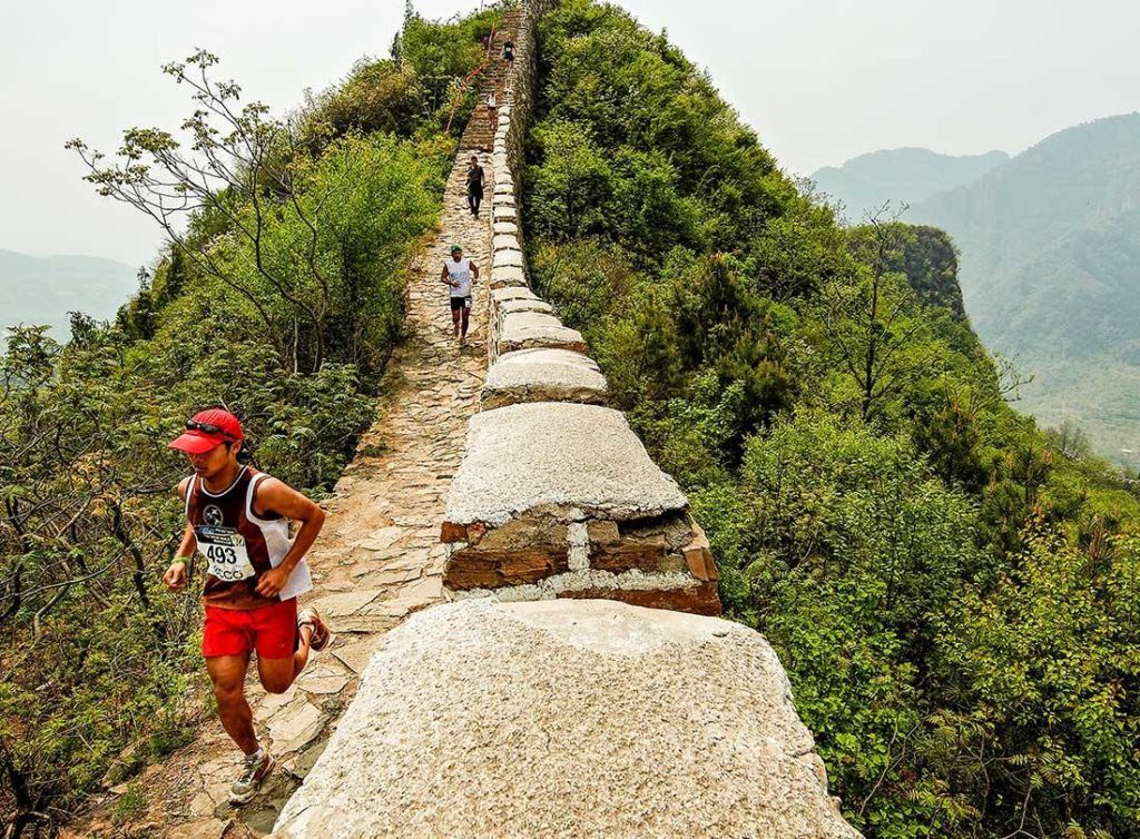 Running along one of the most iconic monuments in the world