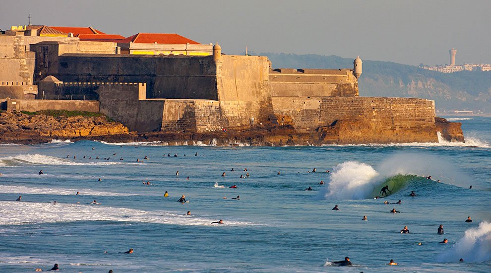 Surfing at Carcavelos best surf beaches in Portugal