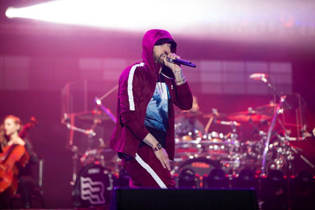 Eminem playing in Boston