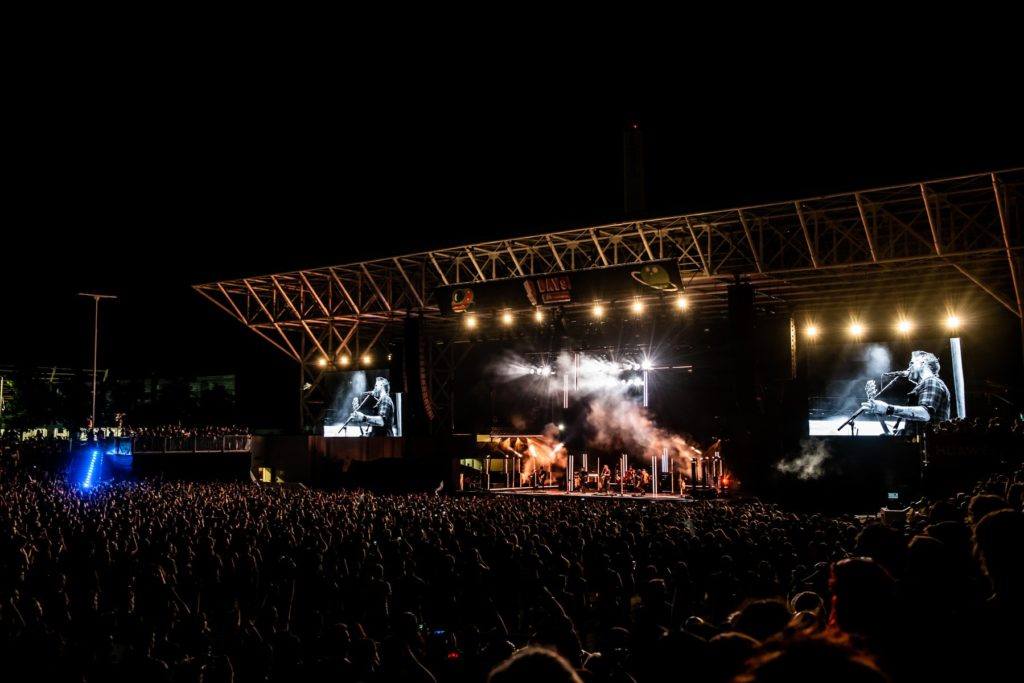 Stage at night in Milan