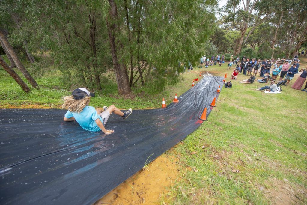 Augusta Adventure Fest Junior Survivor slip and slide