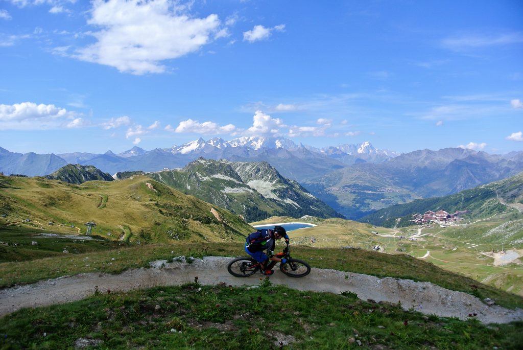 E-Biking in Les Arcs Bike Park, France