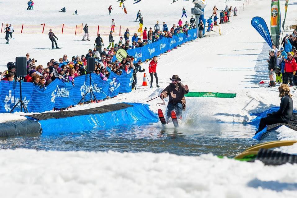 skier water jump Epic Adventures in Mansfield Mt Buller