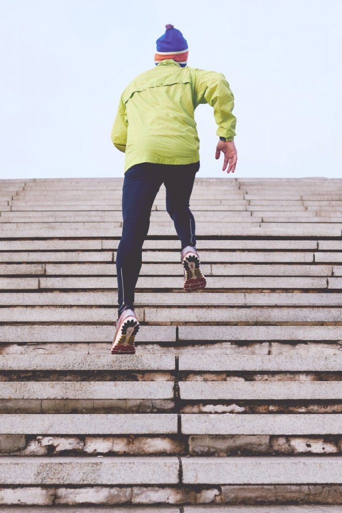 endurance training running up stairs