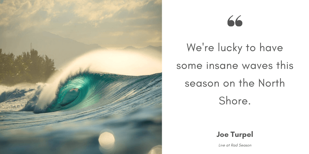 We're lucky to have some insane waves this season on the north shore.