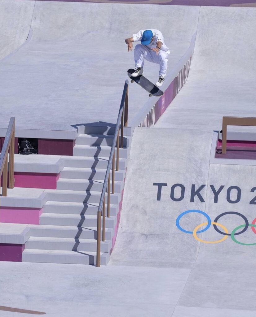 Vincent Milou Frontside flip lipslide, Gap to 12 stair rail. Source World Skate. Photograph by Atiba Photo